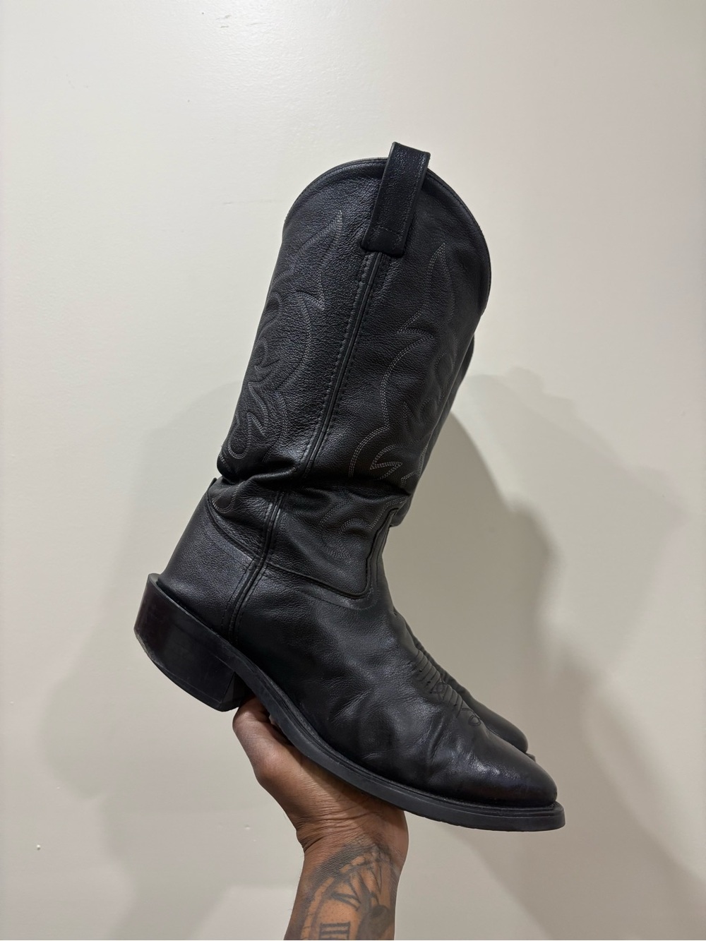 Classic Leather Western Cowboy Boots